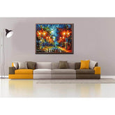 Painting by Numbers Pictures Alley of Lights in The Rain